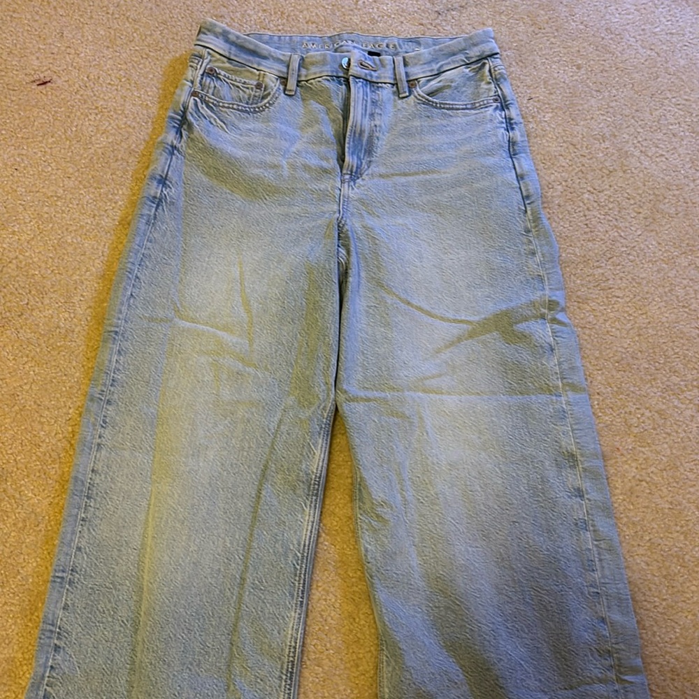 Ae strigid us 10 regular wide leg jeans